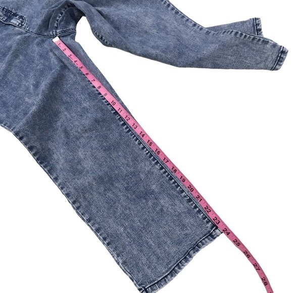 Cato Crop Jeans Women Size 16 Cotton Blend Classic Stretch Acid Wash High Rise - Picture 6 of 9